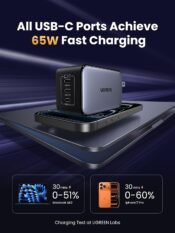 UGREEN 65W GaN 3-Port USB C Fast Charger - Image 3