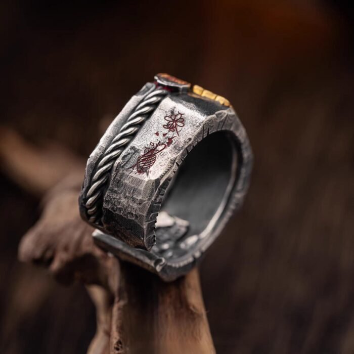 Hand-Consecrated Taoist Sacred Spell Talisman Open Ring for Feng Shui Protection & Blessing