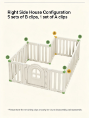 Beiestate Baby Playpen with Play Mat - Image 4