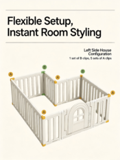 Beiestate Baby Playpen with Play Mat - Image 3