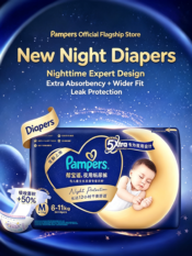 Pampers Overnight Diapers - 图片 2